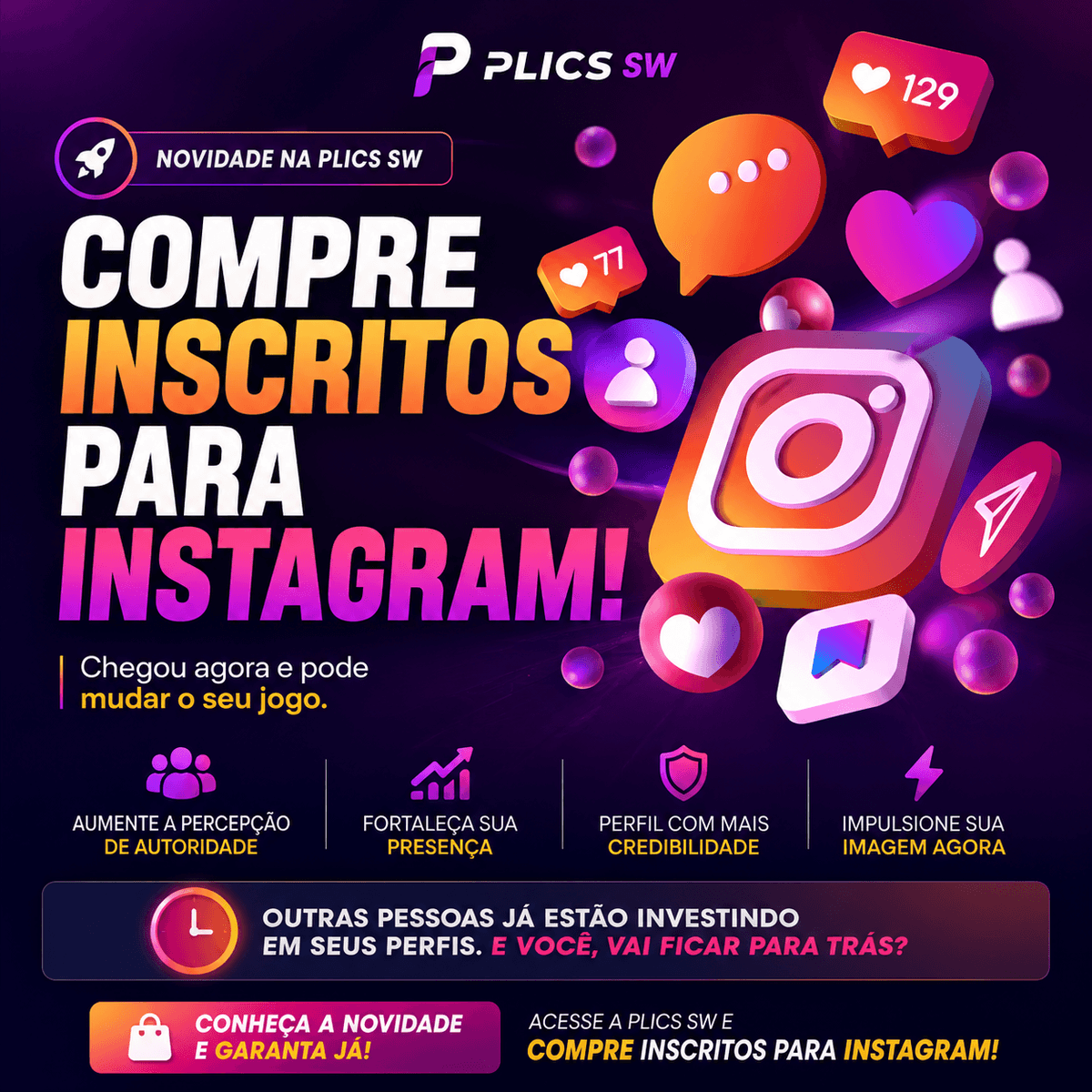 Compre inscritos para Instagram